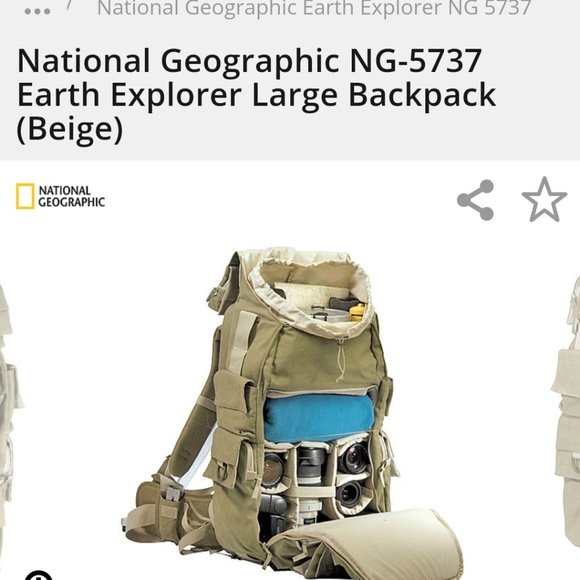 NWOT National Geographic Large Backpack - Picture 2 of 16